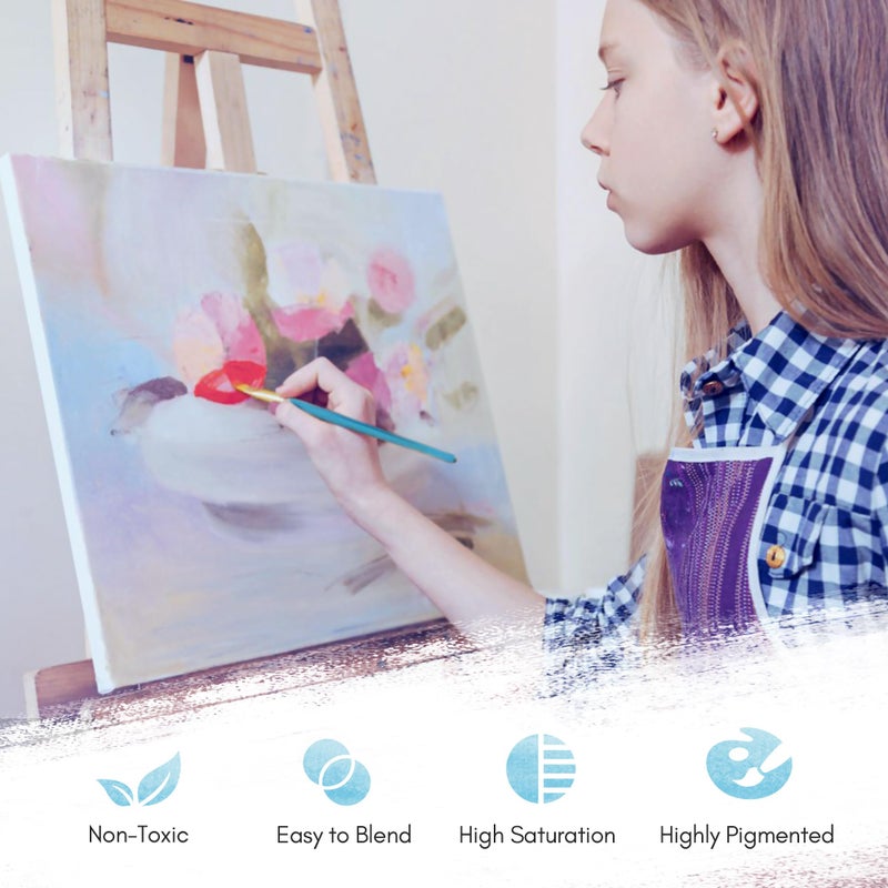 SRUOLOC Watercolor Paint Set 50 Colors  Travel Watercolor Set with Portable Carrying Case  Papers  Brushes and Accessories  Ideal for Artists  Amateur Hobbyists and Painting Lovers - Image 5